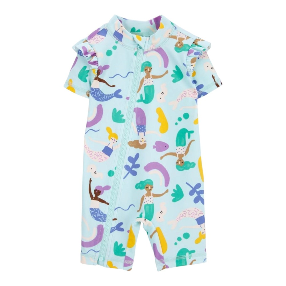 Carters Baby Ocean Mermaid‎ Swim Suit One-Piece Rashguard 3 Month